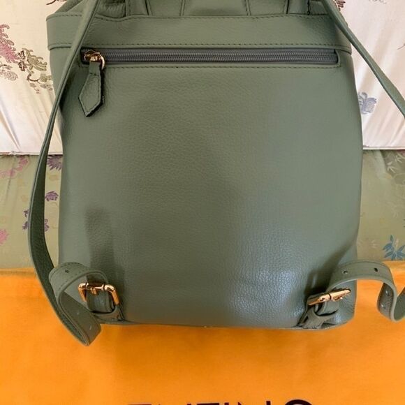 NWT Valentino Backpack Rockstud Green Leather Authentic - Picture 6 of 16